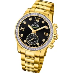 Jaguar Damenuhr Edelstahl gold Jaguar Connected Armbanduhr UJ984/1
