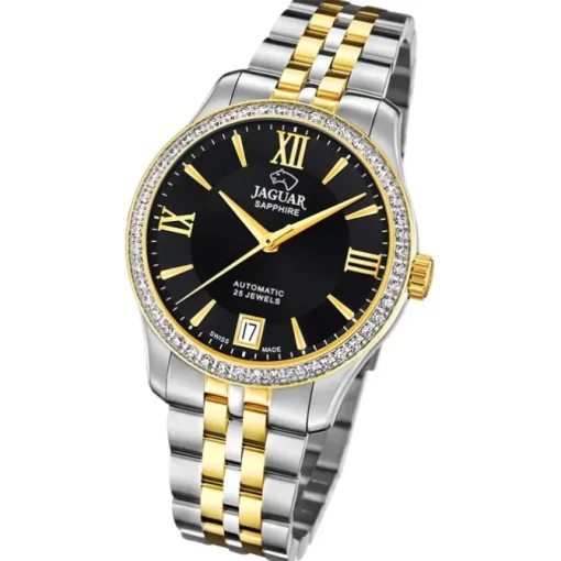 Jaguar Damenuhr Edelstahl silber gold Jaguar Heritage Armbanduhr UJ998/2
