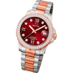 Jaguar Damenuhr Edelstahl silber rosegold Jaguar Executive Armbanduhr UJ894/3