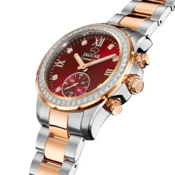 Jaguar Damenuhr Edelstahl silber rosegold Jaguar Connected Armbanduhr UJ981/3