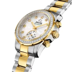Jaguar Damenuhr Edelstahl silber gold Jaguar Connected Armbanduhr UJ982/1