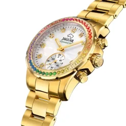 Jaguar Damenuhr Edelstahl gold Jaguar Connected Armbanduhr UJ983/4