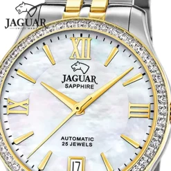 Jaguar Damenuhr Edelstahl silber gold Jaguar Heritage Armbanduhr UJ998/1
