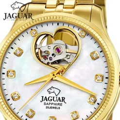 Jaguar Damenuhr Edelstahl gold Jaguar Coeur Armbanduhr UJ996/1
