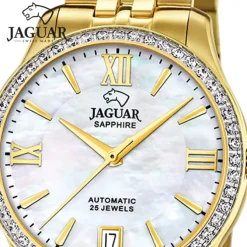Jaguar Damenuhr Edelstahl gold Jaguar Heritage Armbanduhr UJ999/1