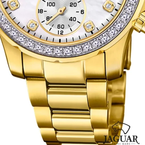 Jaguar Damenuhr Edelstahl gold Jaguar Connected Armbanduhr UJ983/1