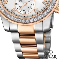 Jaguar Damenuhr Edelstahl silber rosegold Jaguar Connected Armbanduhr UJ981/2