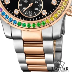 Jaguar Damenuhr Edelstahl silber rosegold Jaguar Connected Armbanduhr UJ981/5