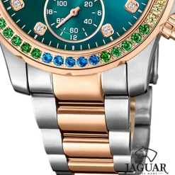 Jaguar Damenuhr Edelstahl silber rosegold Jaguar Connected Armbanduhr UJ981/6