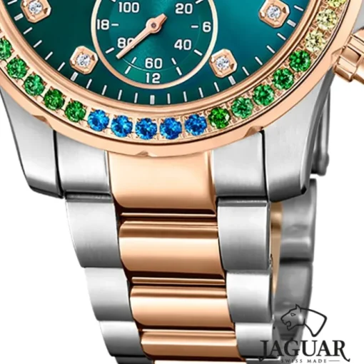 Jaguar Damenuhr Edelstahl silber rosegold Jaguar Connected Armbanduhr UJ981/6