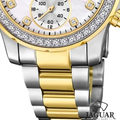 Jaguar Damenuhr Edelstahl silber gold Jaguar Connected Armbanduhr UJ982/1