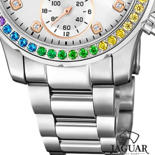 Jaguar Damenuhr Edelstahl silber Jaguar Connected Armbanduhr UJ980/4