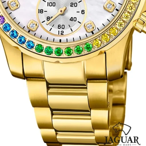 Jaguar Damenuhr Edelstahl gold Jaguar Connected Armbanduhr UJ983/4