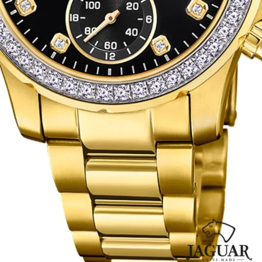 Jaguar Damenuhr Edelstahl gold Jaguar Connected Armbanduhr UJ984/1