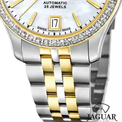 Jaguar Damenuhr Edelstahl silber gold Jaguar Heritage Armbanduhr UJ998/1