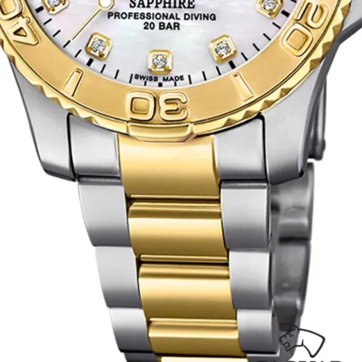 Jaguar Damenuhr Edelstahl silber gold Jaguar Pro Diver Armbanduhr UJ896/3