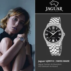 Jaguar Damenuhr Edelstahl silber Jaguar Heritage Armbanduhr UJ997/2