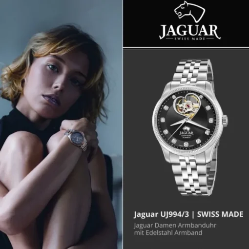 Jaguar Damenuhr Edelstahl silber Jaguar Coeur Armbanduhr UJ994/3