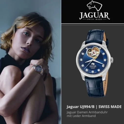 Jaguar Damenuhr Leder blau Jaguar Coeur Armbanduhr UJ994/B