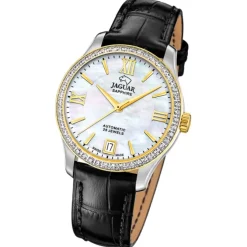 Jaguar Damenuhr Leder schwarz Jaguar Heritage Armbanduhr UJ998/A