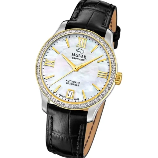 Jaguar Damenuhr Leder schwarz Jaguar Heritage Armbanduhr UJ998/A