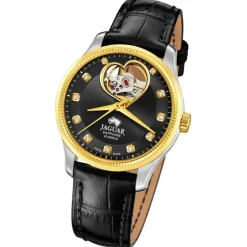 Jaguar Damenuhr Leder schwarz Jaguar Coeur Armbanduhr UJ995/B