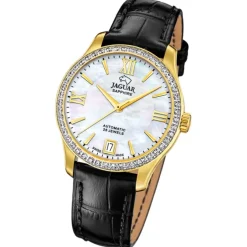 Jaguar Damenuhr Leder schwarz Jaguar Heritage Armbanduhr UJ999/A