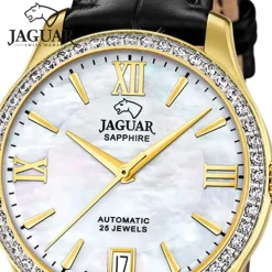 Jaguar Damenuhr Leder schwarz Jaguar Heritage Armbanduhr UJ999/A