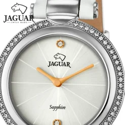Jaguar Damenuhr Leder weiß Jaguar Cosmopolitain Armabnduhr UJ832/1