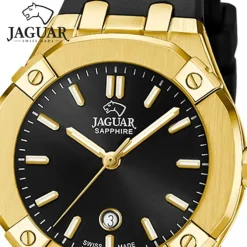 Jaguar Damenuhr Silikon schwarz Jaguar Diplomatic Armbanduhr UJ1018/1