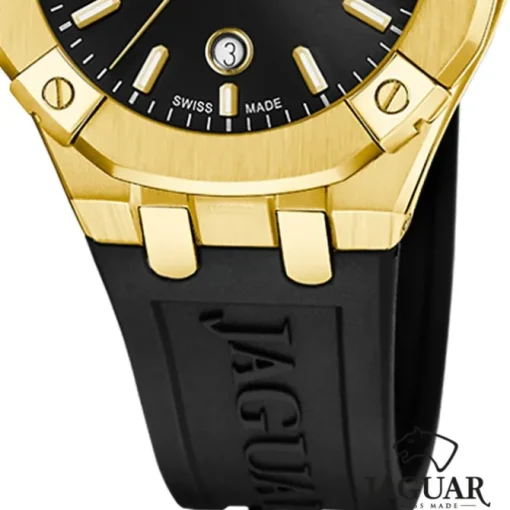 Jaguar Damenuhr Silikon schwarz Jaguar Diplomatic Armbanduhr UJ1018/1