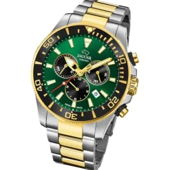 Jaguar Herren-Armbanduhr Edelstahl silber gold J862/3 Saphir Executive UJ862/3