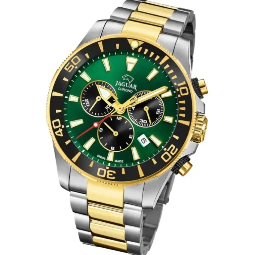 Jaguar Herren-Armbanduhr Edelstahl silber gold J862/3 Saphir Executive UJ862/3