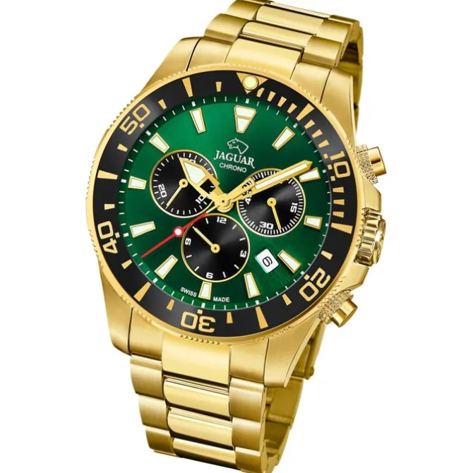 Jaguar Herren-Armbanduhr Edelstahl gold J864/1 Saphir Executive UJ864/1