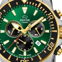Jaguar Herren-Armbanduhr Edelstahl silber gold J862/3 Saphir Executive UJ862/3