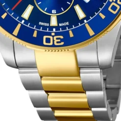 Jaguar Herren-Armbanduhr Edelstahl silber gold J862/1 Saphir Executive UJ862/1