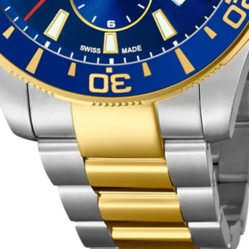 Jaguar Herren-Armbanduhr Edelstahl silber gold J862/1 Saphir Executive UJ862/1