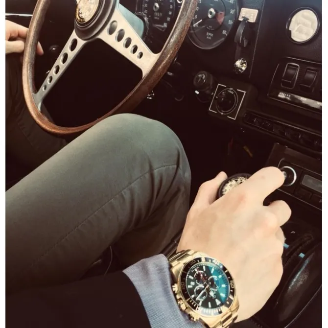 Jaguar Herren-Armbanduhr Edelstahl gold J864/1 Saphir Executive UJ864/1