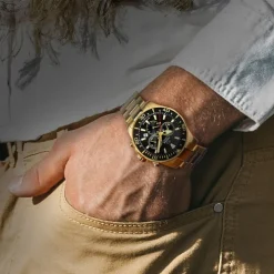 Jaguar Herren-Armbanduhr Edelstahl gold J864/3 Saphir Executive UJ864/3