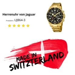 Jaguar Herren-Armbanduhr Edelstahl gold J864/3 Saphir Executive UJ864/3
