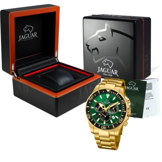 Jaguar Herren-Armbanduhr Edelstahl gold J864/1 Saphir Executive UJ864/1