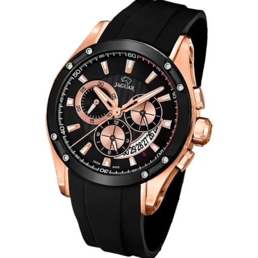 JAGUAR Herren-Armbanduhr Special Edition Saphirglas Quarz PU schwarz UJ691/1