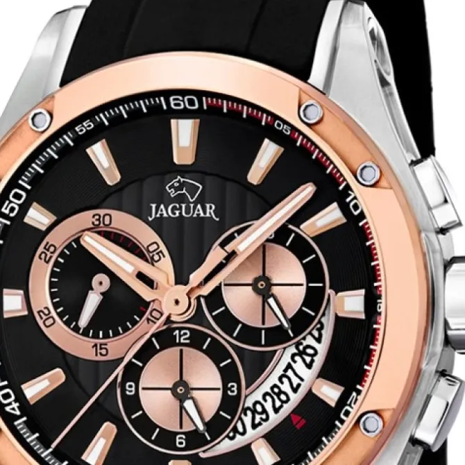JAGUAR Herren-Armbanduhr Special Edition Saphirglas Quarz PU schwarz UJ689/1