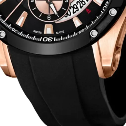 JAGUAR Herren-Armbanduhr Special Edition Saphirglas Quarz PU schwarz UJ691/1