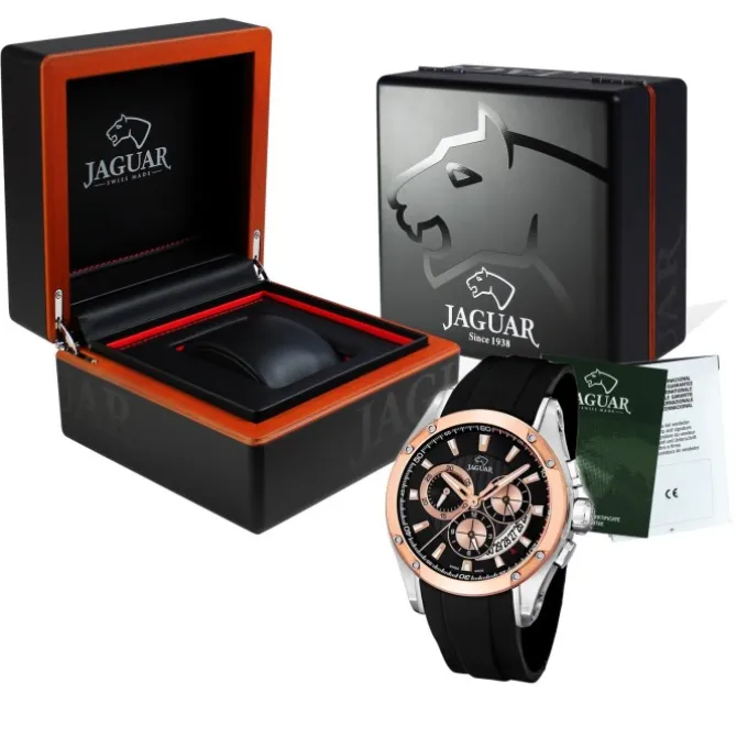 JAGUAR Herren-Armbanduhr Special Edition Saphirglas Quarz PU schwarz UJ689/1
