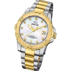 Jaguar Herrenuhr Edelstahl silber gold Jaguar Pro Diver Armbanduhr UJ970/4