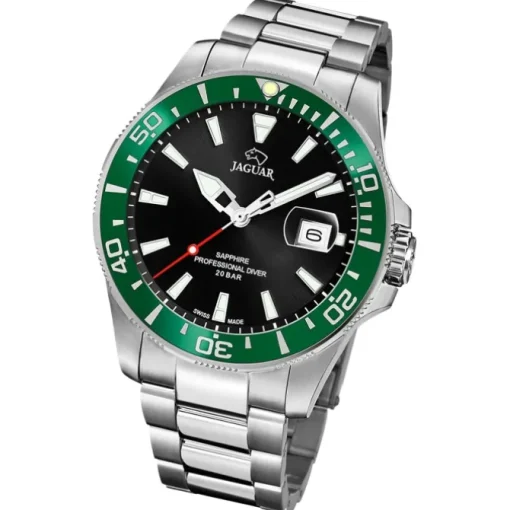 Jaguar Herrenuhr Edelstahl silber Jaguar Pro Diver Armbanduhr UJ860/H