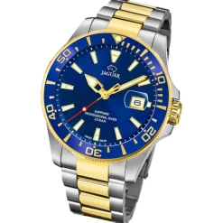 Jaguar Herrenuhr Edelstahl silber gold Jaguar Pro Diver Armbanduhr UJ863/C