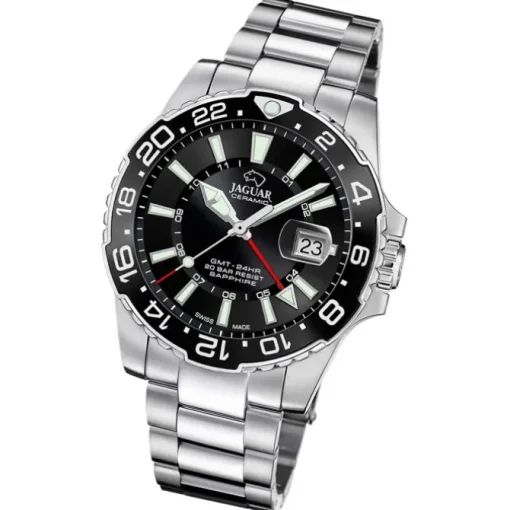 Jaguar Herrenuhr Edelstahl silber Jaguar Ceramic Armbanduhr UJ1011/6