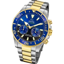 Jaguar Herrenuhr Edelstahl silber gold Jaguar Connected Armbanduhr UJ889/6